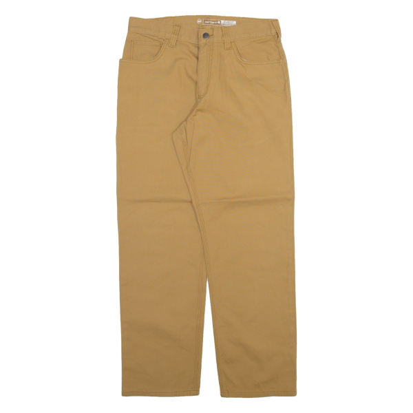 CARHARTT Mens Trousers Beige Relaxed Straight W33 L30 Discount