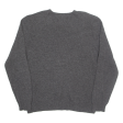 POLO RALPH LAUREN Mens Jumper Grey V-Neck Tight Knit Wool XL For Sale