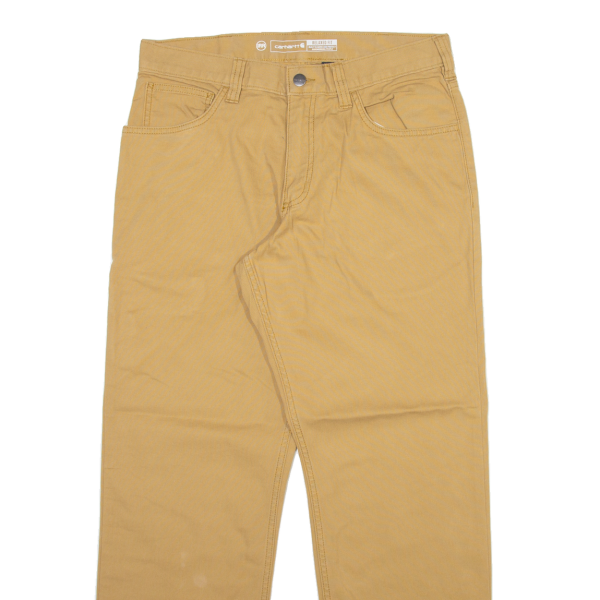 CARHARTT Mens Trousers Beige Relaxed Straight W32 L30 Fashion