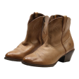 ARIAT Ankle Cowboy Boots Beige Leather Womens UK 6.5 Sale