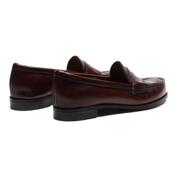 BASS Loafer Shoes Maroon Leather Womens UK 5.5 For Cheap