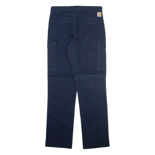 CARHARTT Cargo Mens Trousers Blue Relaxed Straight W31 L32 Online