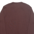 LACOSTE Mens Jumper Brown V-Neck Tight Knit S Cheap