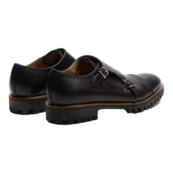 BALLY Monk Shoes Black Leather Mens UK 8.5 For Sale