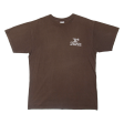 ANVIL Mens T-Shirt Brown L For Sale