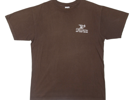 ANVIL Mens T-Shirt Brown L For Sale