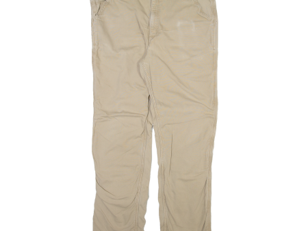 CARHARTT Insulated Mens Trousers Beige Relaxed Straight W38 L34 Sale