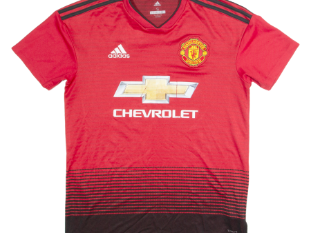 ADIDAS Manchester United Mens Football Shirt Jersey Red V-Neck S Sale