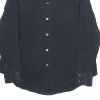 ZARA Womens Plain Shirt Black Silk Long Sleeve XL Discount