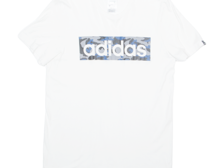 ADIDAS Mens T-Shirt White S For Discount