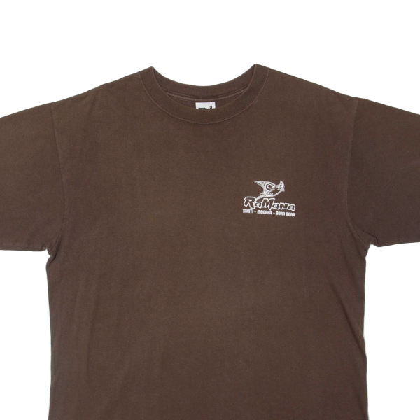 ANVIL Mens T-Shirt Brown L For Sale