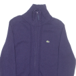 LACOSTE Mens Jumper Blue Tight Knit XS Online