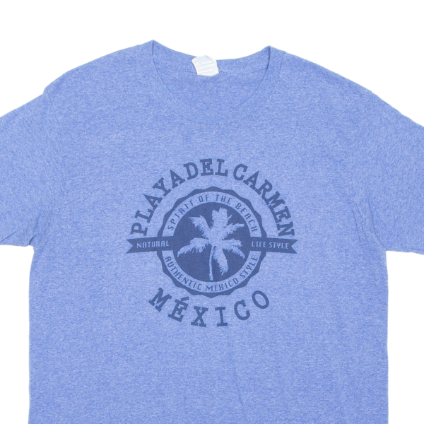 YAZBEK Mexico Mens T-Shirt Blue L Cheap