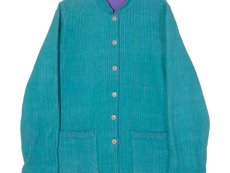 SAFFRON Womens Quilted Jacket Green 80s S Sale