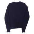 TOMMY HILFIGER Womens Jumper Blue Tight Knit XS Online Hot Sale