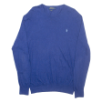 POLO RALPH LAUREN Slim Fit Mens Jumper Blue Tight Knit L Discount