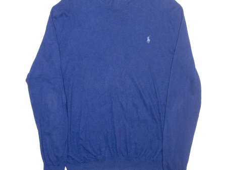 POLO RALPH LAUREN Slim Fit Mens Jumper Blue Tight Knit L Discount