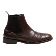 AGO E SPAGO Brogue Chelsea Boots Brown Leather Mens UK 6 Sale