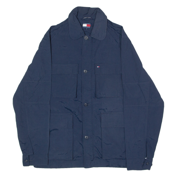 TOMMY HILFIGER Mens Parka Jacket Blue Nylon S Sale