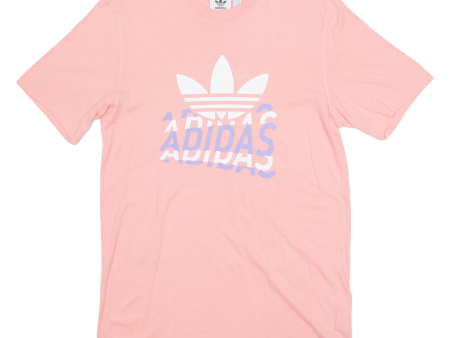 ADIDAS ORIGINALS Mens T-Shirt Pink Crew Neck S Online