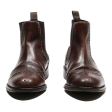 AGO E SPAGO Brogue Chelsea Boots Brown Leather Mens UK 6 Sale