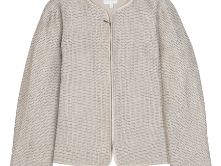 ARMANI COLLEZIONI Womens Jacket Beige Linen M Online now