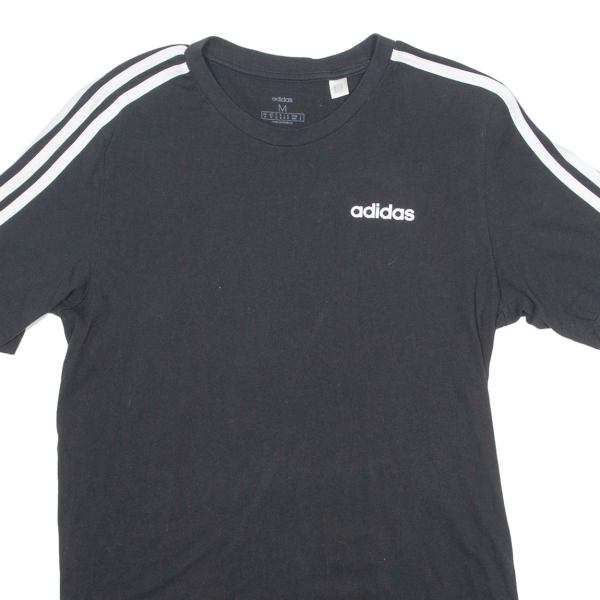 ADIDAS Mens T-Shirt Black Crew Neck M Discount