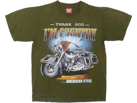 X-RAY Motorbike Boys Biker T-Shirt Green USA M Sale