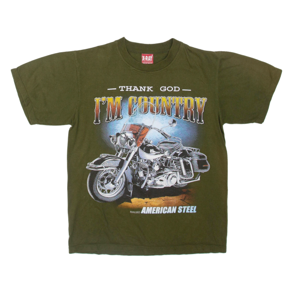 X-RAY Motorbike Boys Biker T-Shirt Green USA M Sale