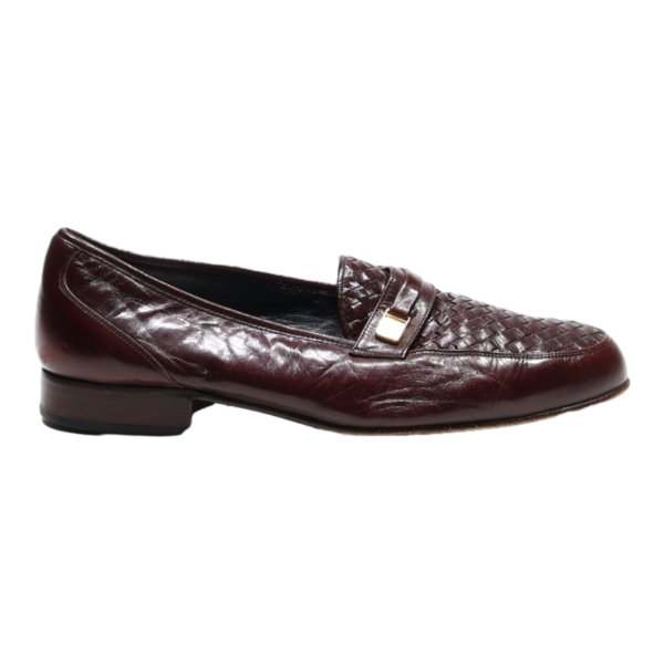 BALLY Loafer Shoes Maroon Leather Womens UK 7.5 Discount