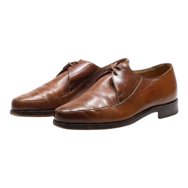 BALLY Derby Shoes Brown Leather Womens UK 6.5 Supply