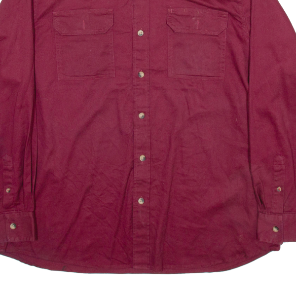 WRANGLER Mens Plain Shirt Red Long Sleeve XL Sale