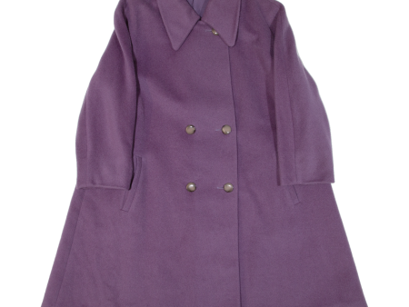 BAUER Womens Overcoat Coat Purple Knit Wool M Sale