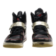 AIR JORDAN High Top Trainers Black Leather Mens UK 10 For Cheap