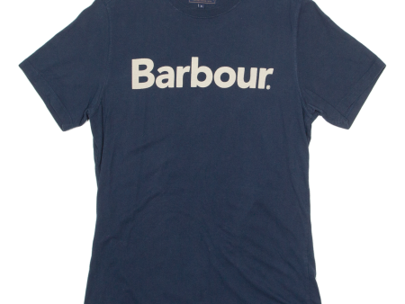 BARBOUR Tailored Fit Mens T-Shirt Blue Crew Neck S Online Hot Sale