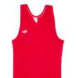 ADIDAS Womens Vest Red Sleeveless 90s S Discount