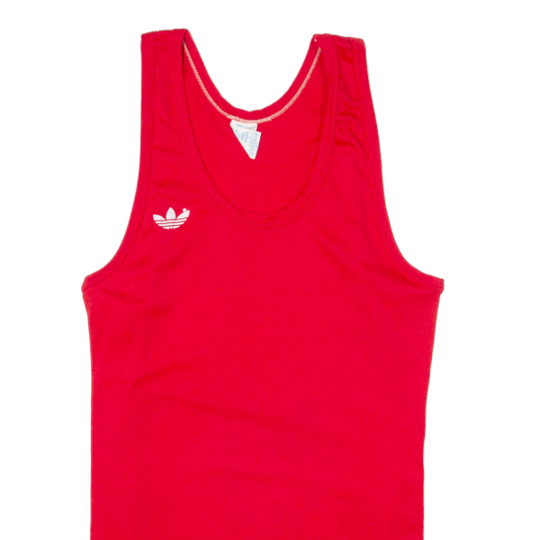 ADIDAS Womens Vest Red Sleeveless 90s S Discount