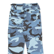 Camouflage Cargo Mens Trousers Blue Slim Wide-Leg W30 L26 Fashion