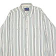 WRANGLER Western Mens Shirt Grey 90s Striped Long Sleeve 2XL Online now