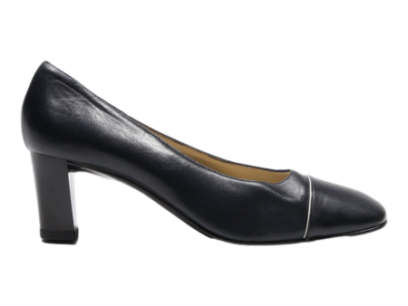 BALDININI Court Heels Black Leather Womens UK 6.5 on Sale