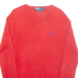 POLO RALPH LAUREN Slim Fit Mens Jumper Red Tight Knit M Online