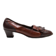 BALLY Heeled Loafer Shoes Brown Leather Womens UK 5.5 For Sale