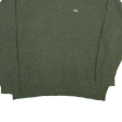 LACOSTE Mens Jumper Green Tight Knit Wool XL For Discount