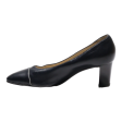 BALDININI Court Heels Black Leather Womens UK 6.5 on Sale