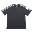 ADIDAS ORIGINALS Womens T-Shirt Black Crew Neck UK 16 Discount