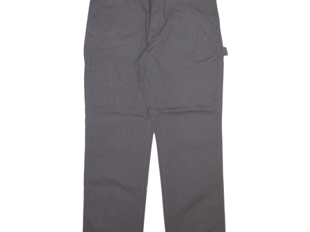 CARHARTT Carpenter Workwear Mens Trousers Grey Relaxed Straight W38 L32 Cheap