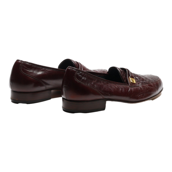 BALLY Loafer Shoes Maroon Leather Womens UK 7.5 Discount