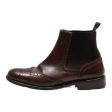 AGO E SPAGO Brogue Chelsea Boots Brown Leather Mens UK 6 Sale