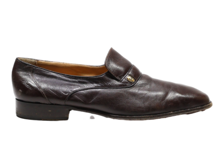 BALLY Loafer Shoes Brown Leather Mens UK 10 Discount