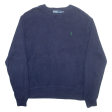 POLO RALPH LAUREN Mens Jumper Blue Tight Knit XL Online